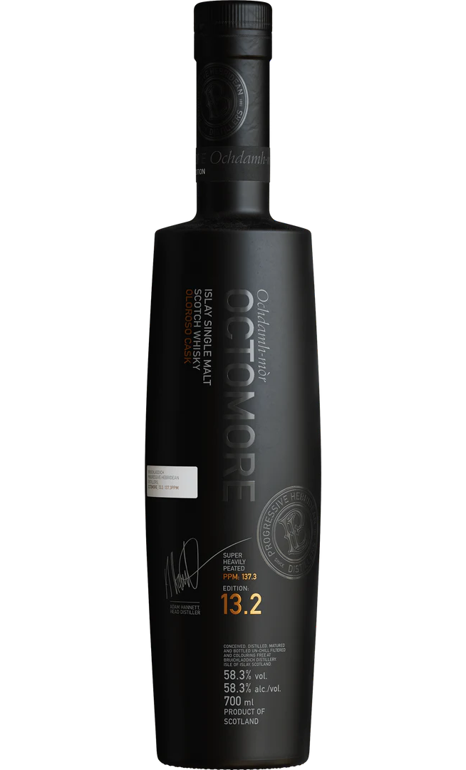 BRUICHLADDICH OCTOMORE SCOTCH SINGLE MALT ISLAY SUPER HEAVILY PEATED THE IMPOSSIBLE EQUATION EDITION 13.2 750ML - Remedy Liquor