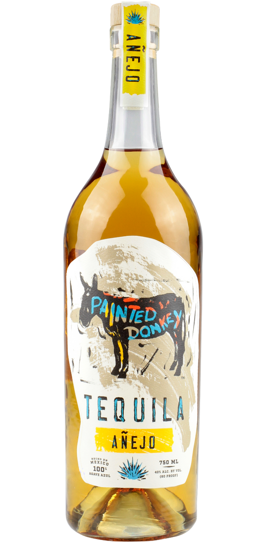 PAINTED DONKEY TEQUILA ANEJO 750ML