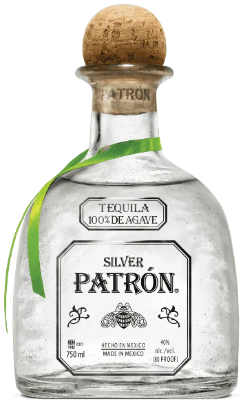 PATRON TEQUILA SILVER GIFT PACK W/ 2 GLASSES 750ML LIQ