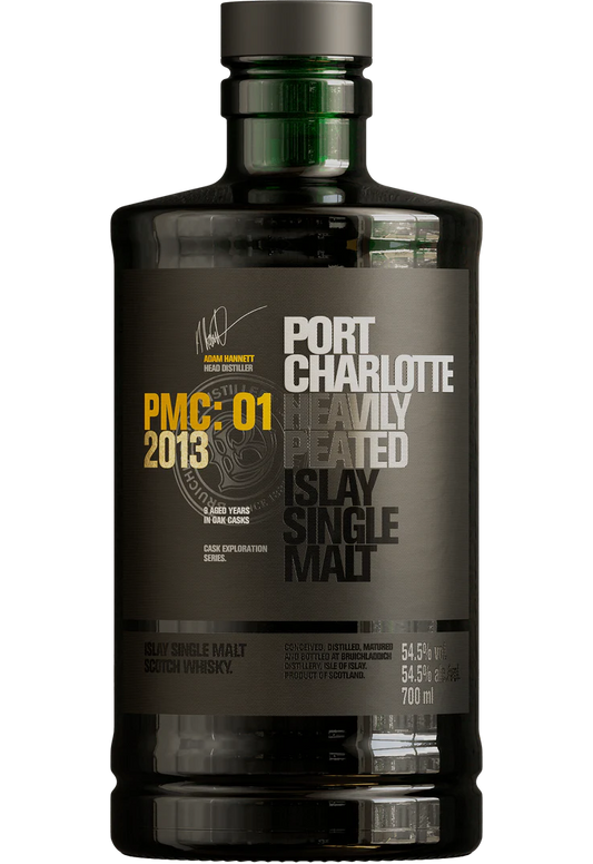BRUICHLADDICH SCOTCH SINGLE MALT PORT CHARLOT PMC:01 HEAVILY PEATED 2013 750ML LIQ