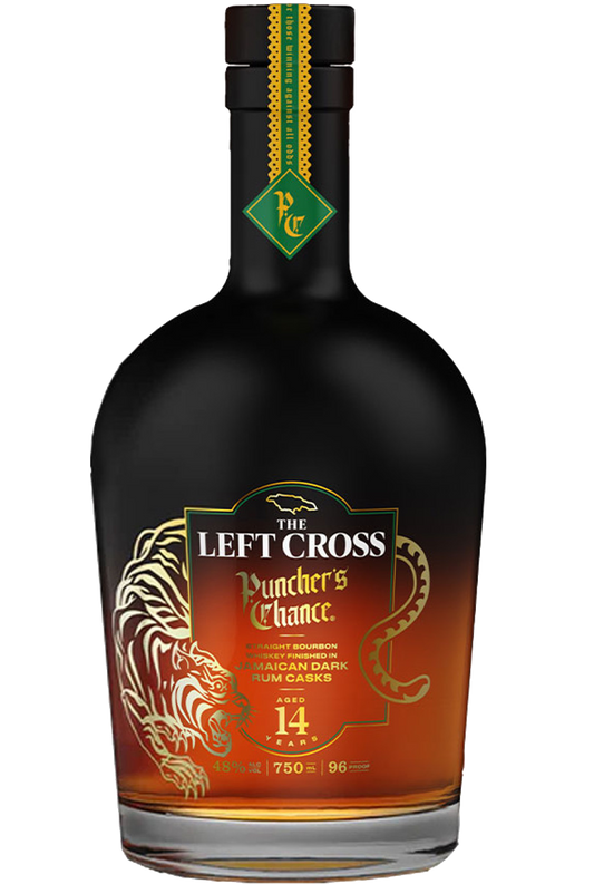 PUNCHERS CHANCE BOURBON STRAIGHT THE LEFT CROSS JAMAICAN DARK RUM CASKS KENTUCKY 14YR 750ML - Remedy Liquor