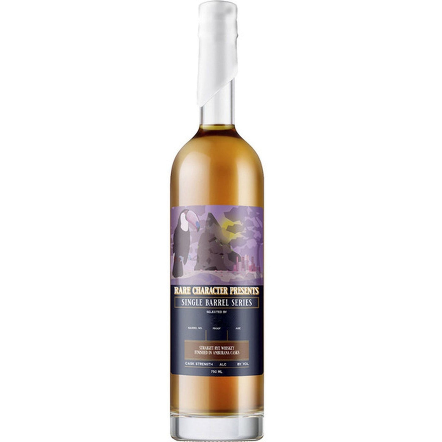RARE CHARACTER WHISKEY RYE SINGLE BARREL SERIES FINISHED IN AMBURANA CASK INDIANA 750ML LIQ