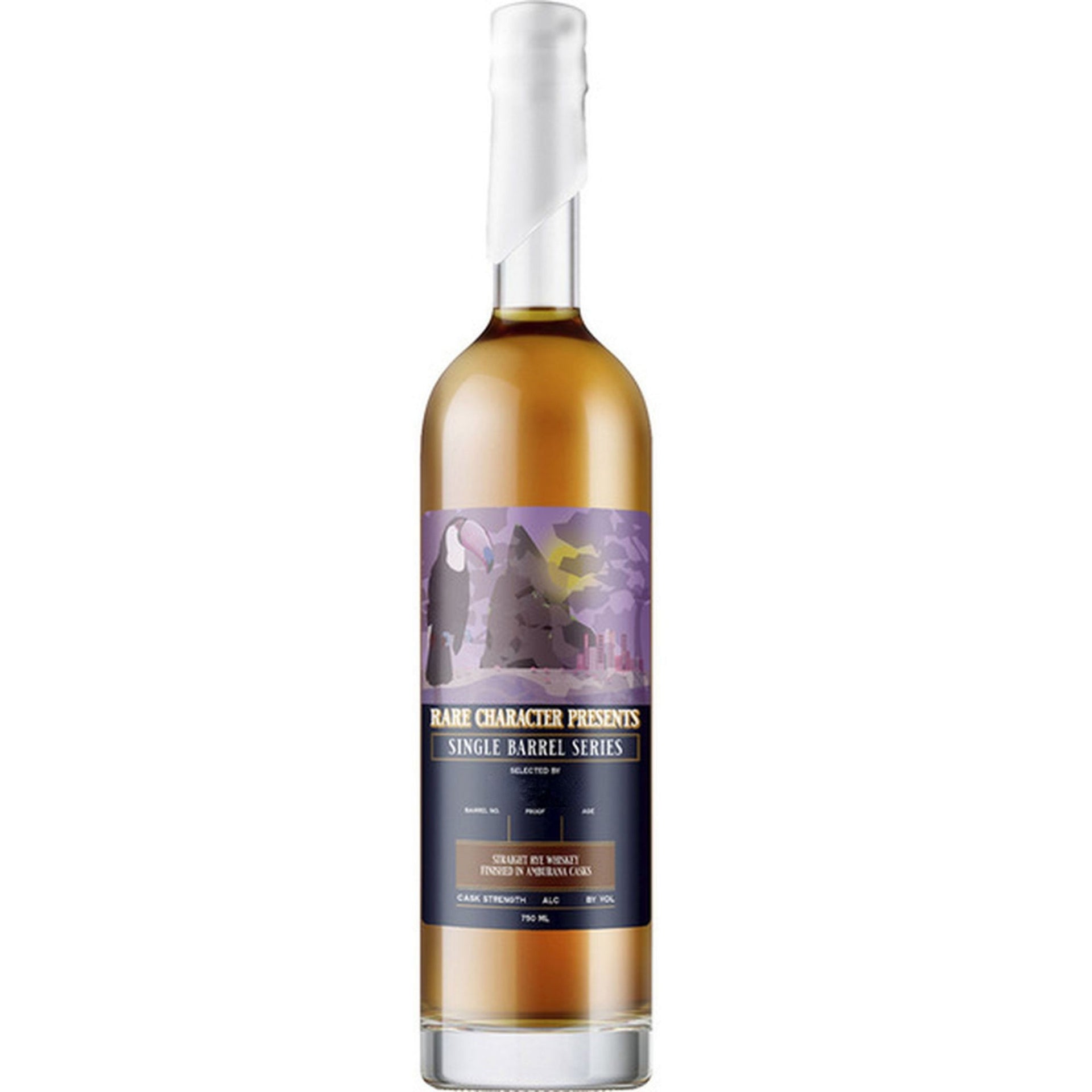 RARE CHARACTER WHISKEY RYE SINGLE BARREL SERIES FINISHED IN AMBURANA CASK INDIANA 750ML LIQ