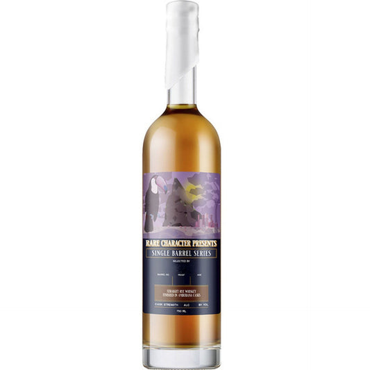 RARE CHARACTER WHISKEY RYE SINGLE BARREL SERIES FINISHED IN AMBURANA CASK INDIANA 750ML
