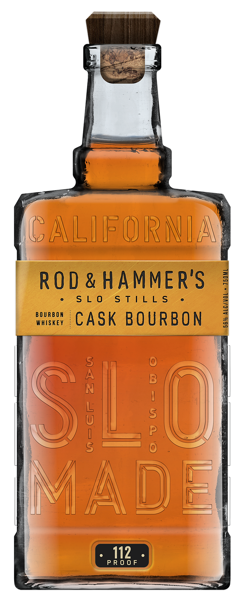 ROD & HAMMERS BOURBON STRAIGHT CASK STRENGTH CALIFORNIA 750ML LIQ