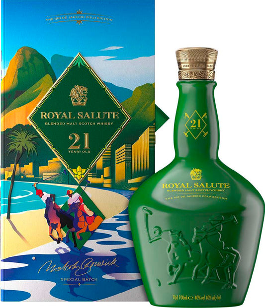 CHIVAS BROTHERS ROYAL SALUTE SCOTCH BLENDED RIO DE JANEIRO POLO EDITION 21YR 700ML LIQ