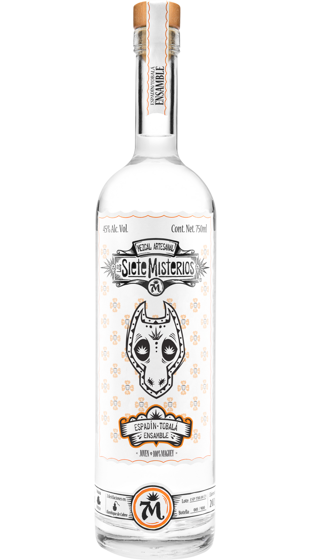 SIETE MISTERIOS MEZCAL ESPADIN TOBALA 750ML LIQ