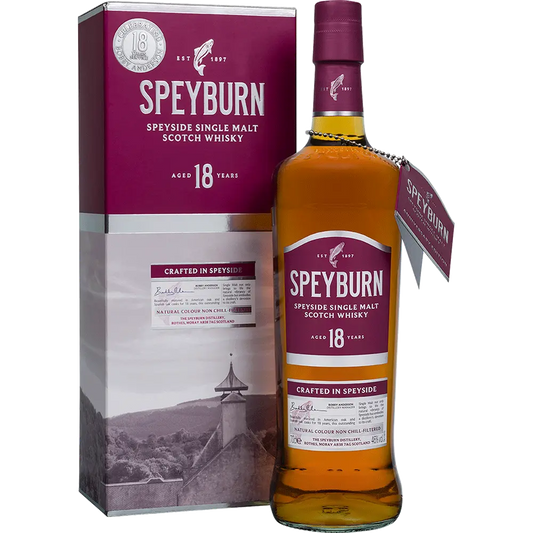 SPEYBURN SCOTCH SINGLE MALT AMERICAN & SPANISH OAK CASKS SPEYSIDE 18YR 750ML