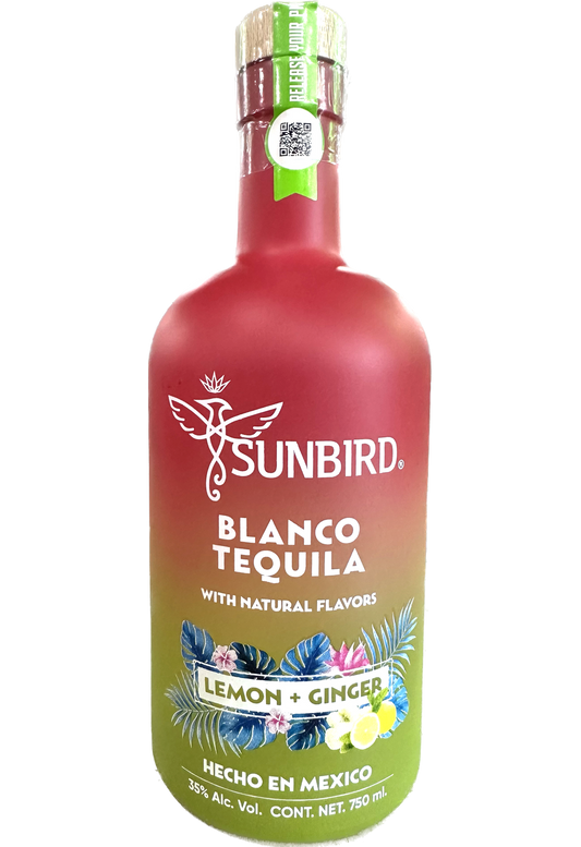 SUNBIRD TEQUILA BLANCO LEMON GINGER FLAVOR 750ML LIQ