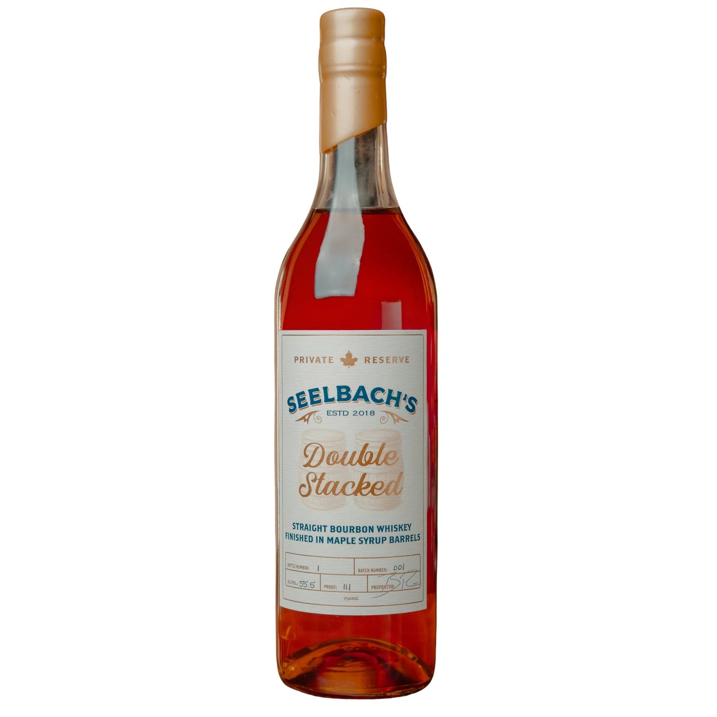 SEELBACHS DOUBLE STACKED BOURBON PRIVATE RESERVE FINISHED IN MAPLE SYRUP BARRELS KENTUCKY 750ML