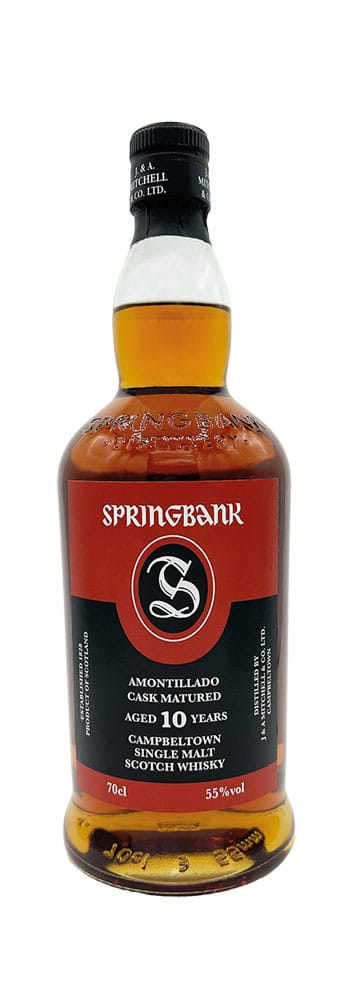 SPRINGBANK SCOTCH SINGLE MALT AMONTILLADO CASK MATURED CAMPBELTOWN 10YR 700ML