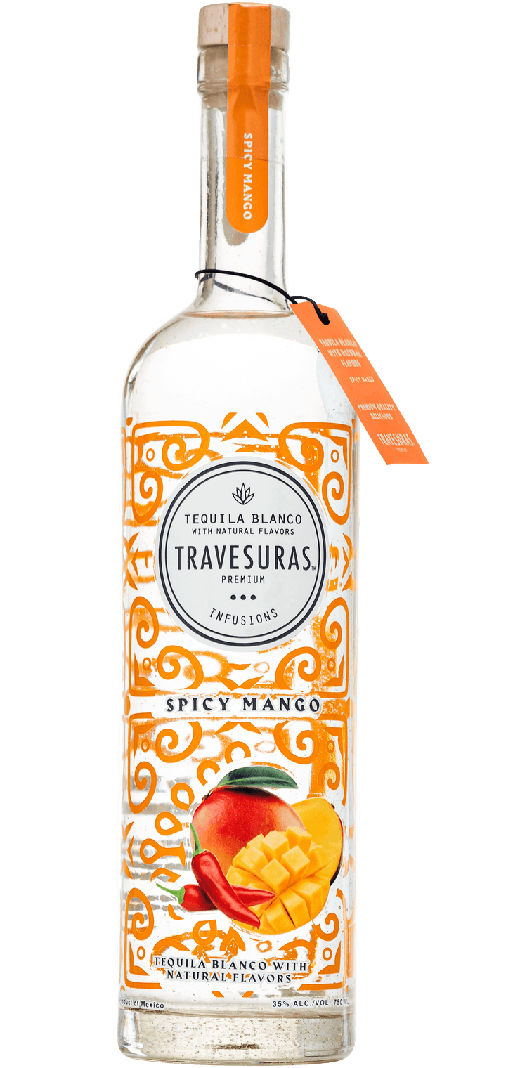 TRAVESURAS TEQUILA BLANCO SPICY MANGO INFUSED 750ML