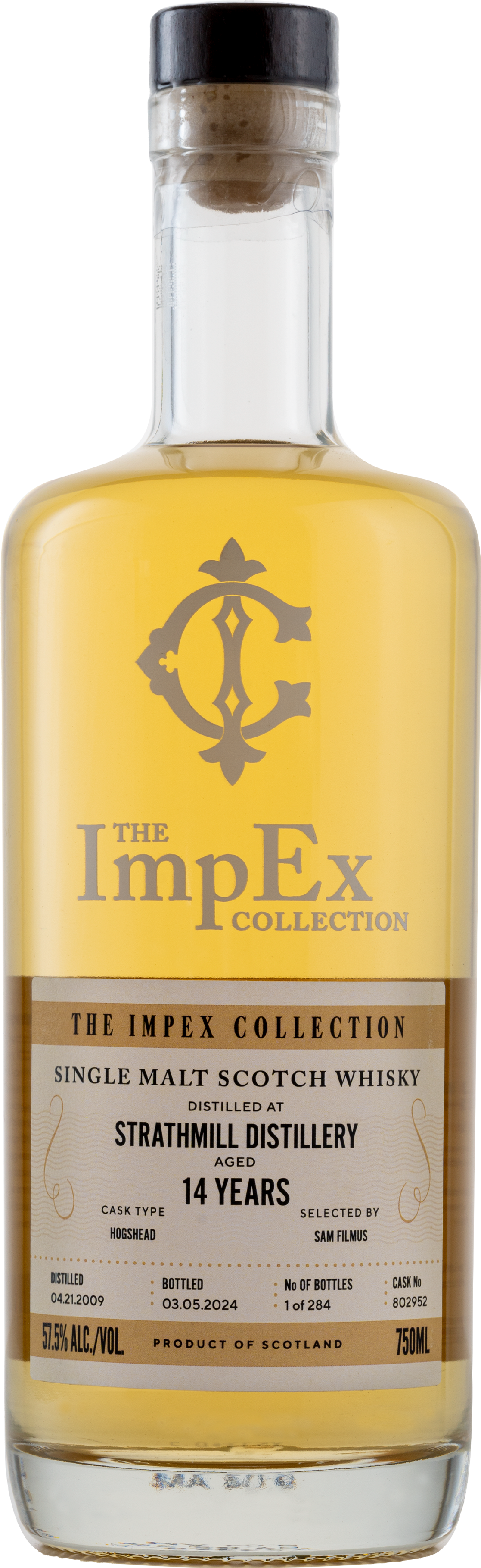 THE IMPEX COLLECTION SCOTCH SINGLE MALT STRAHMILL DISTILLERY 14YR 750ML