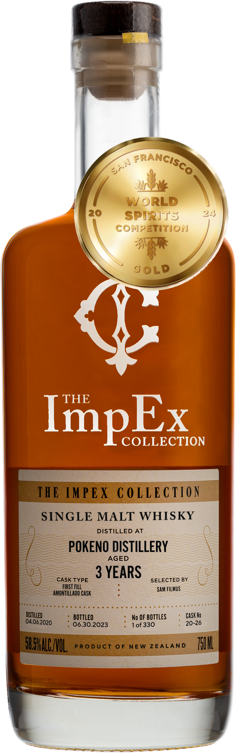 THE IMPEX COLLECTION WHISKEY SINGLE MALT POKENO DISTILLERY NEW ZEALAND 3YR 750ML