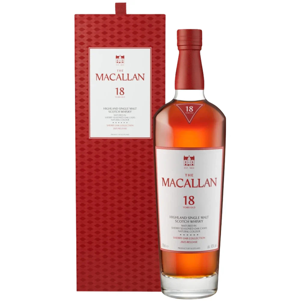 MACALLAN SCOTCH SINGLE MALT SHERRY CASK HIGHLAND 18YR 750ML Spirits