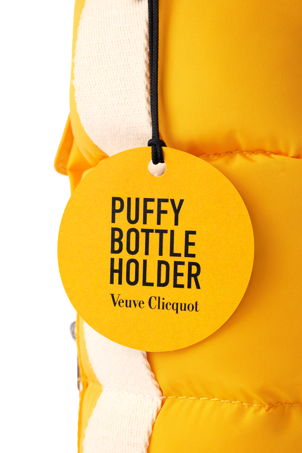 VEUVE CLICQUOT CHAMPAGNE BRUT YELLOW LABEL W/ PUFFY BOTTLE HOLDER FRANCE 750ML