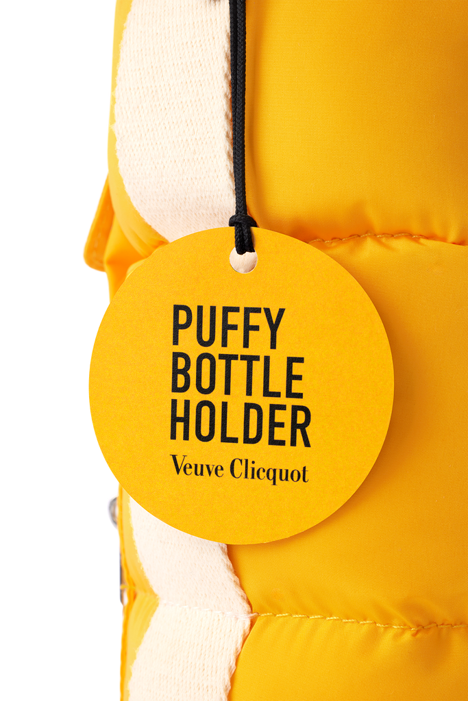 VEUVE CLICQUOT CHAMPAGNE BRUT YELLOW LABEL W/ PUFFY BOTTLE HOLDER FRANCE 750ML