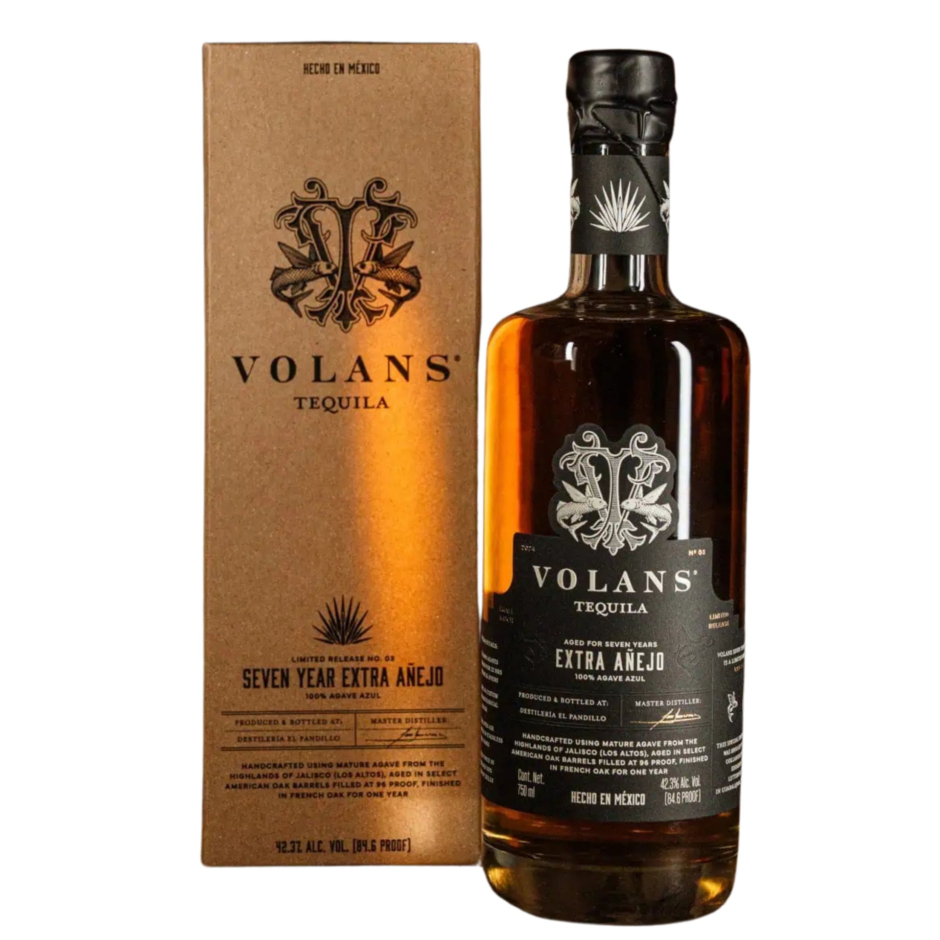 VOLANS TEQUILA ULTRA PREMIUM EXTRA ANEJO LIMITED RELEASE 7YR 750ML LIQ