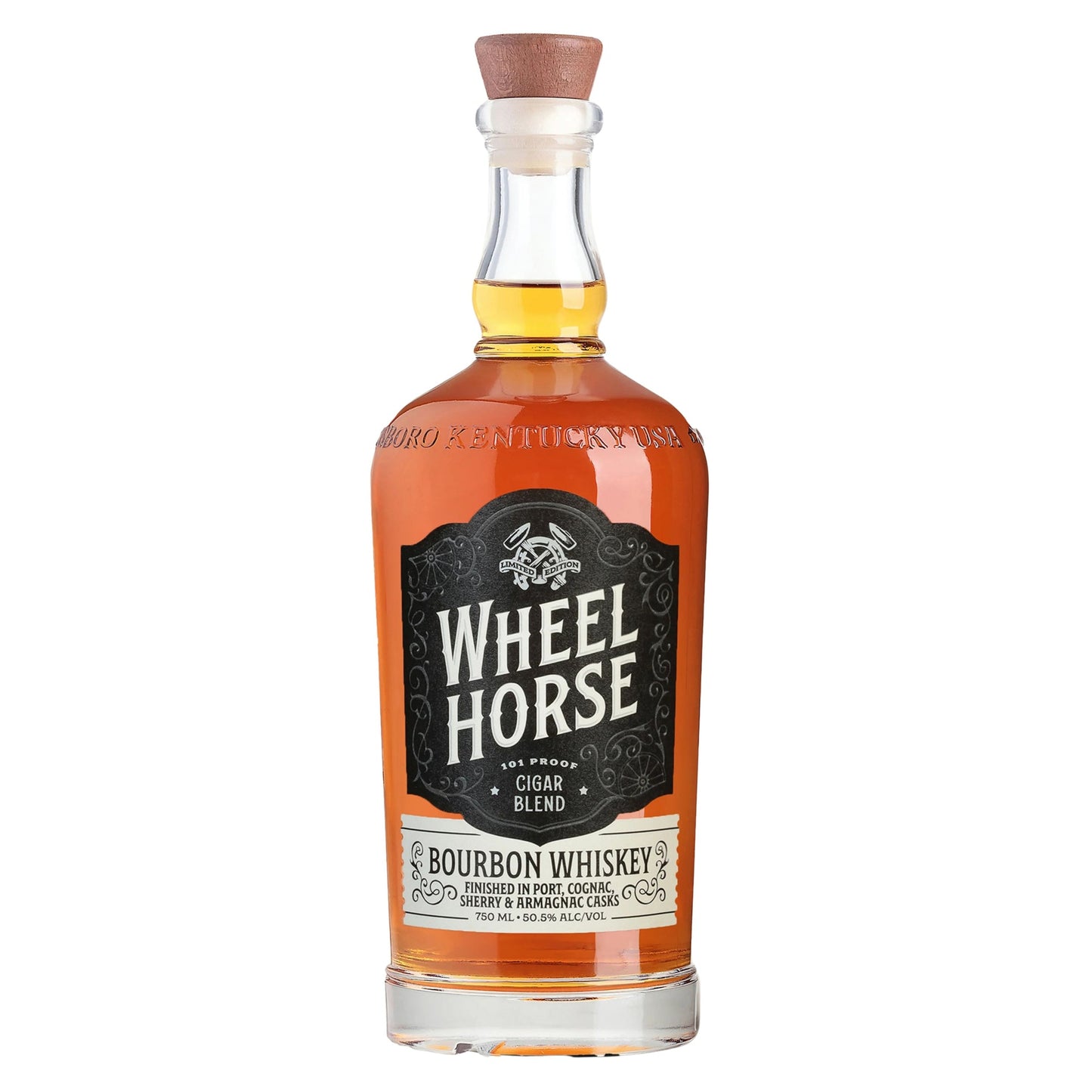 WHEEL HORSE BOURBON CIGAR BLEND FINISHED IN PORT COGNAC SHERRY & ARMAGNAC CASKS KENTUCKY 750ML LIQ