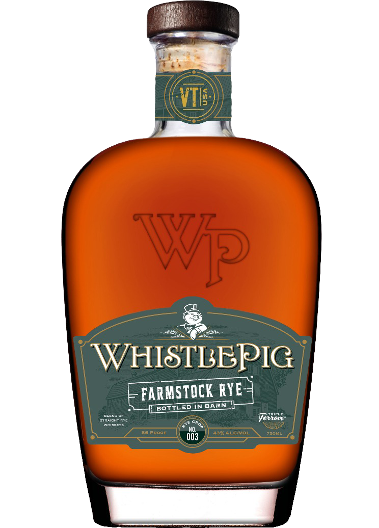 WHISTLEPIG FARMSTOCK RYE WHISKEY BOTTLED IN BARN VERMONT 750ML