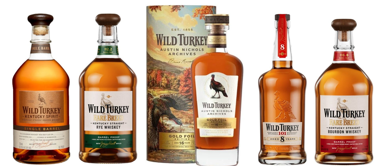 Wild Turkey Bourbon Austin Nichols Archives Gold Foil Edition 16YR Bundle