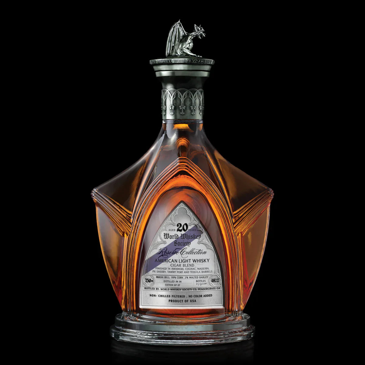 WORLD WHISKEY SOCIETY RESERVE CIGAR BLEND COLLECTION USA 20YR 750ML LIQ