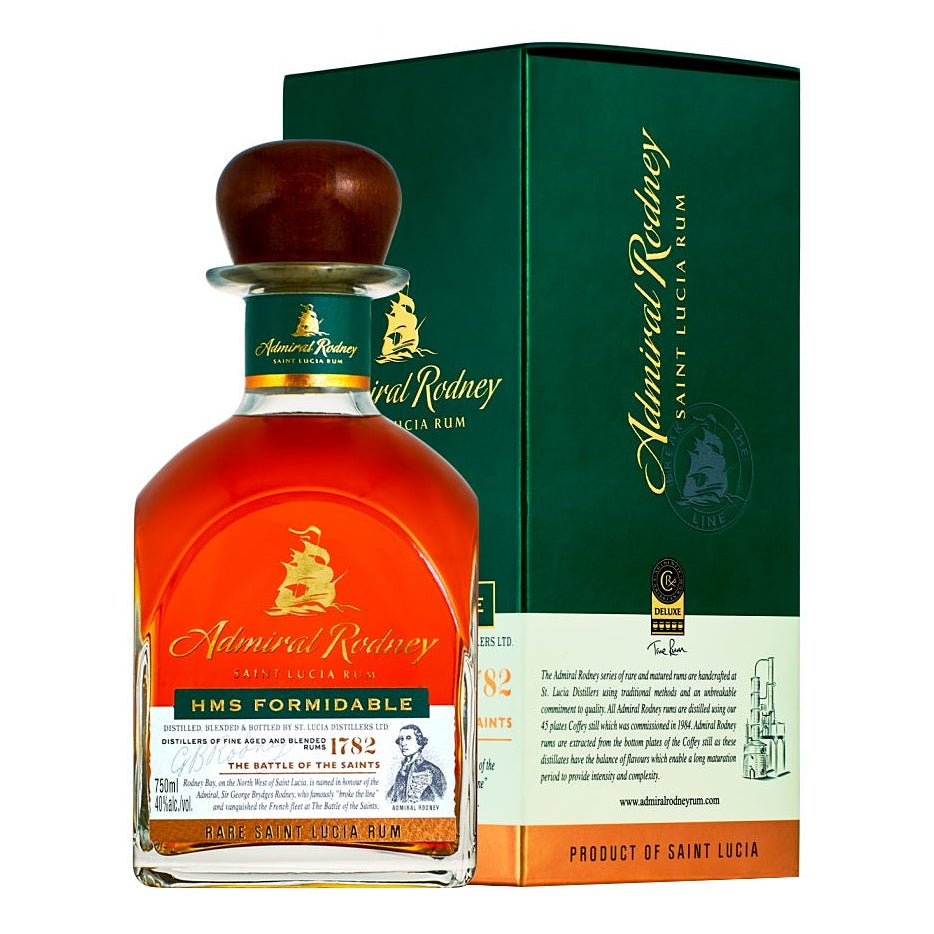 ADMIRAL RODNEY RUM HMS FORMIDABLE SAINT LUCIA 750ML Spirits