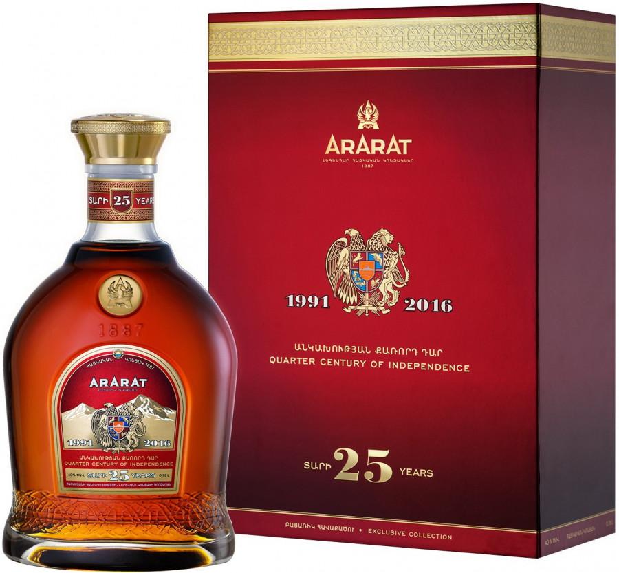 ARARAT BRANDY ARMENIA QUARTER CENTURY OF INDEPENDENCE 25YR 750ML