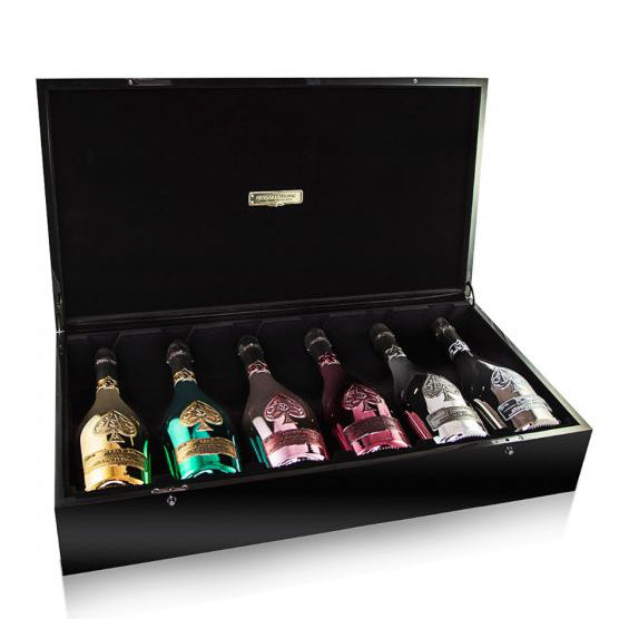 ARMAND DE BRIGNAC ACE OF SPADE CHAMPAGNE LA COLLECTION FRANCE SET OF 6 BOTTLES Wine