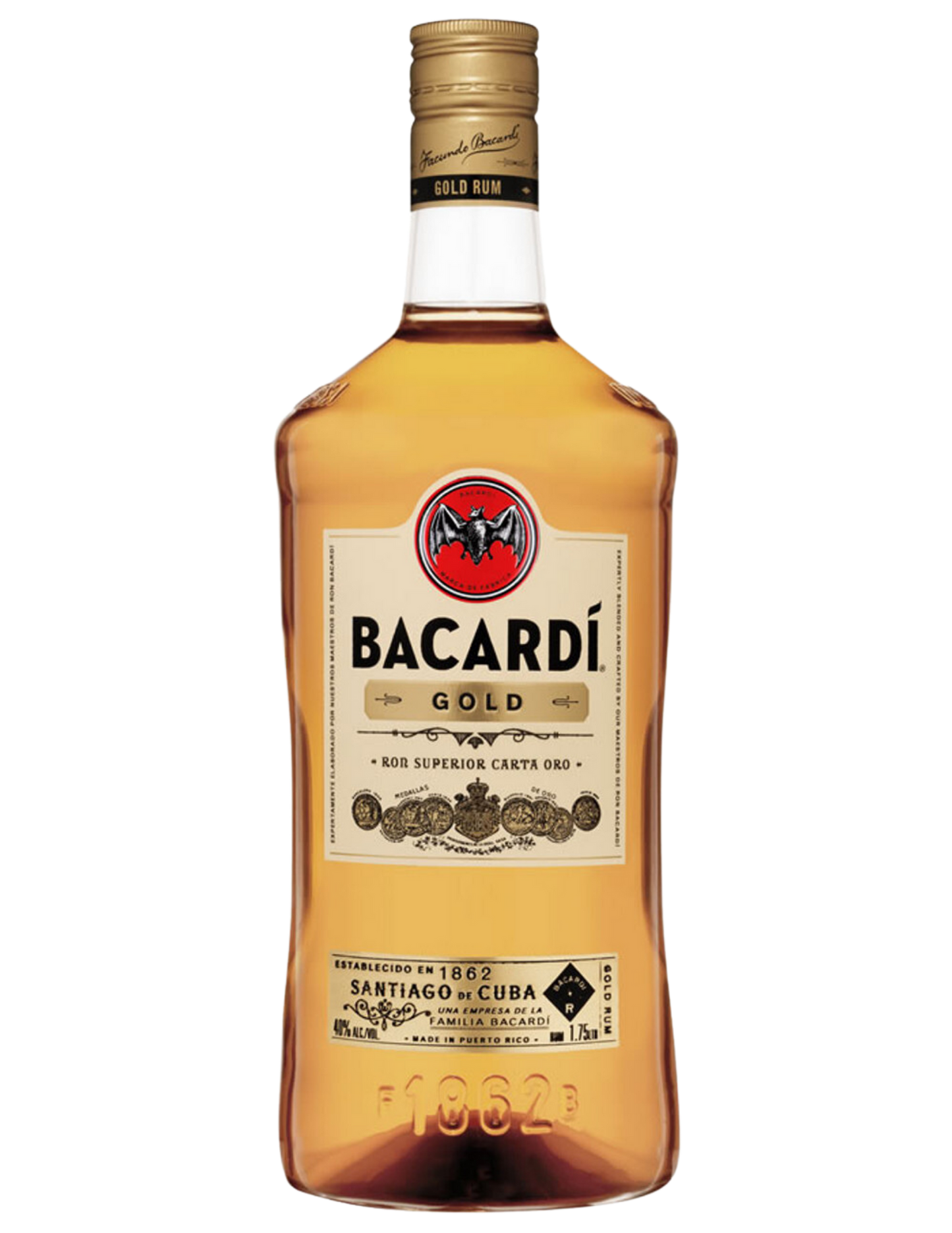 BACARDI RUM GOLD 1.75LI Spirits