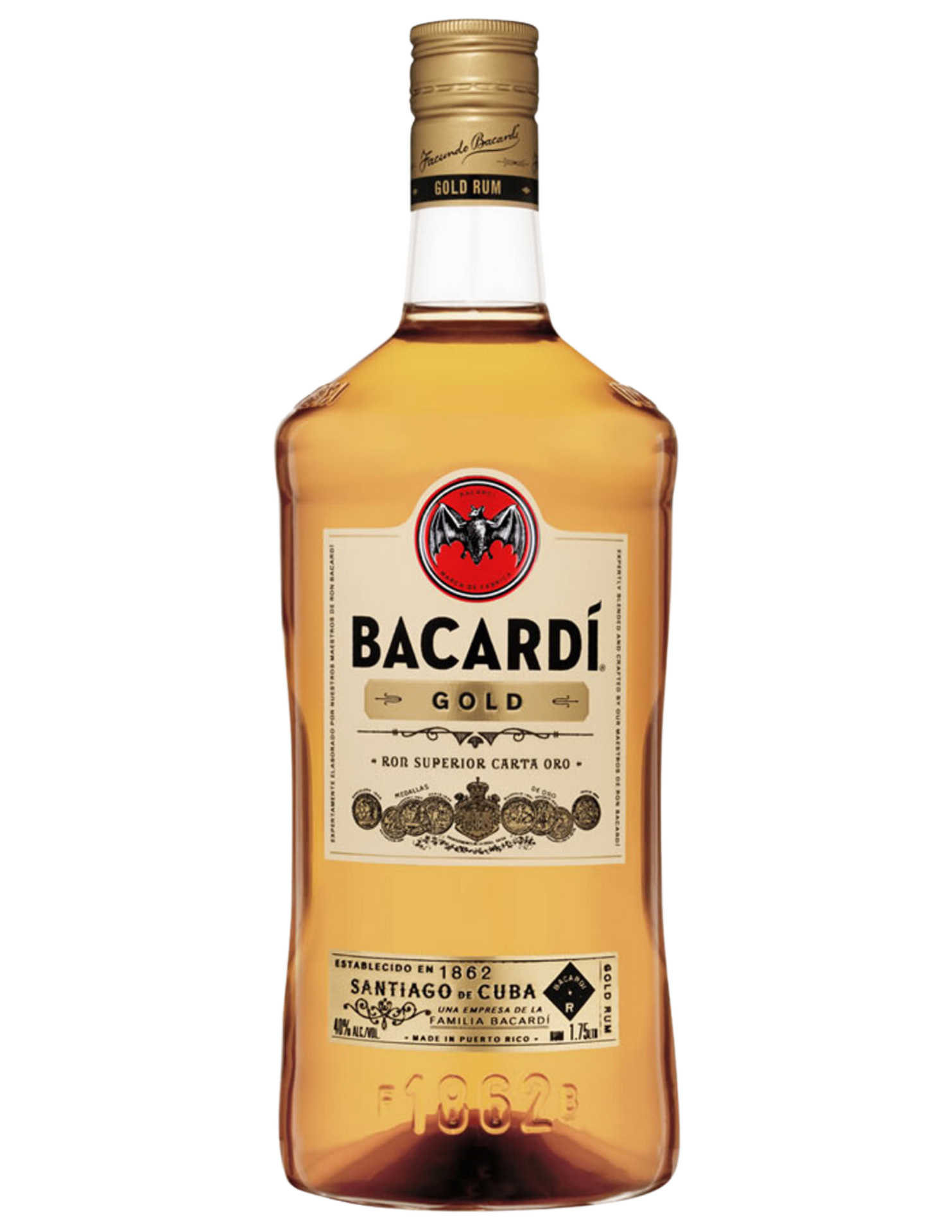 BACARDI RUM GOLD 1.75LI Spirits