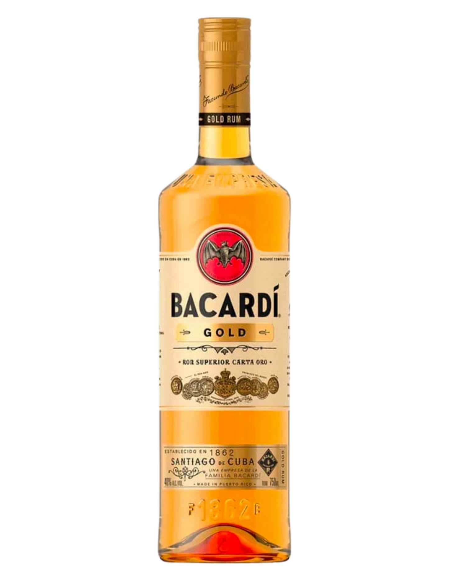 BACARDI RUM GOLD 750ML Spirits