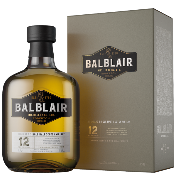 BALBLAIR SCOTCH SINGLE MALT AMERICAN OAK 12YR 750ML