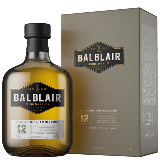 BALBLAIR SCOTCH SINGLE MALT AMERICAN OAK 12YR 750ML