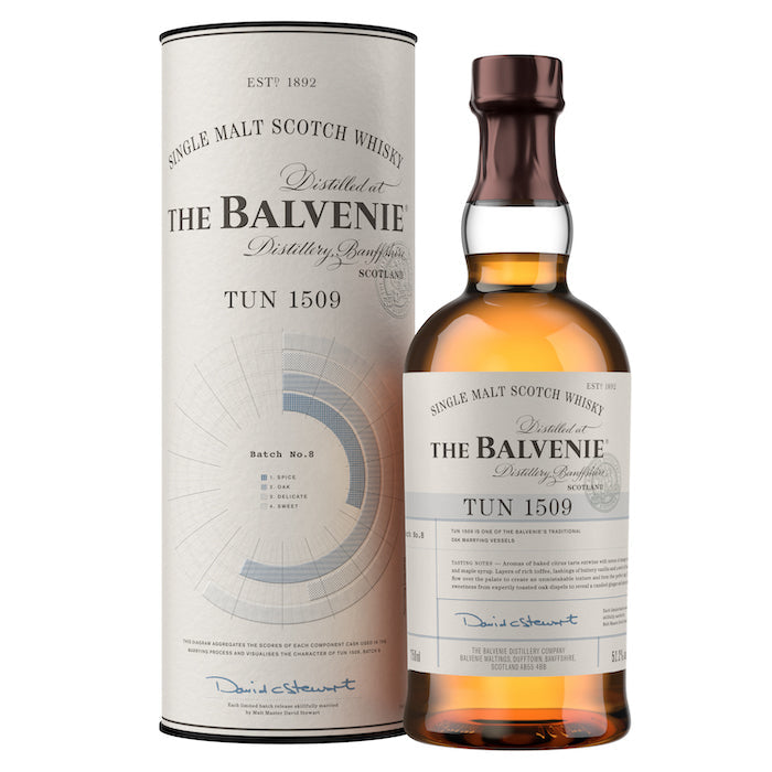 BALVENIE SCOTCH SINGLE MALT TUN 1509 BATCH 8 DISTILLERY BANFFSHIRE 104.8PF 750ML - Remedy Liquor