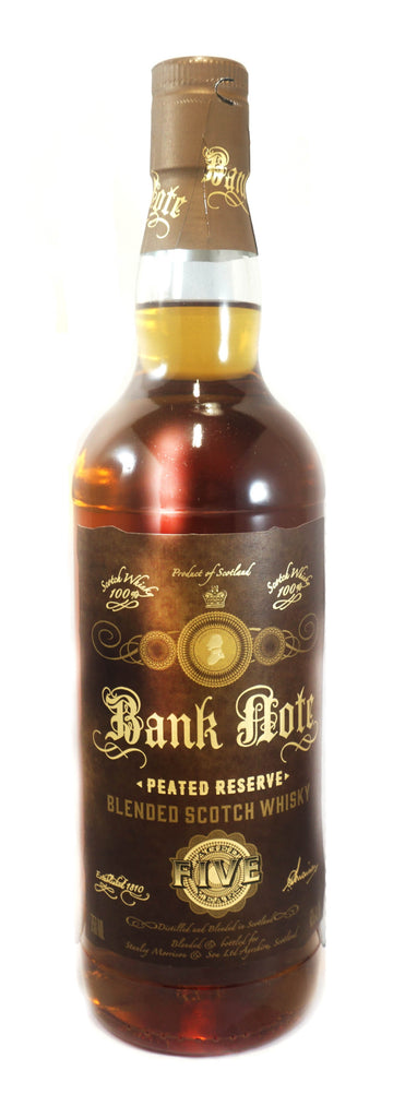 BANK NOTE SCOTCH BLENDED PEATED RESERVE 86PF 5YR 700ML