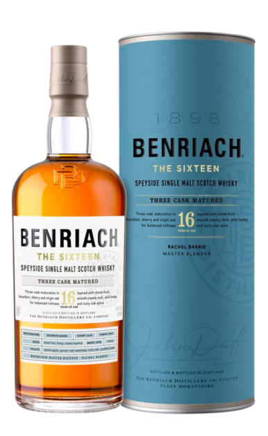 BENRIACH SCOTCH SINGLE MALT THREE CASK MATURED THE SIXTEEN 16YR 750ML LIQ