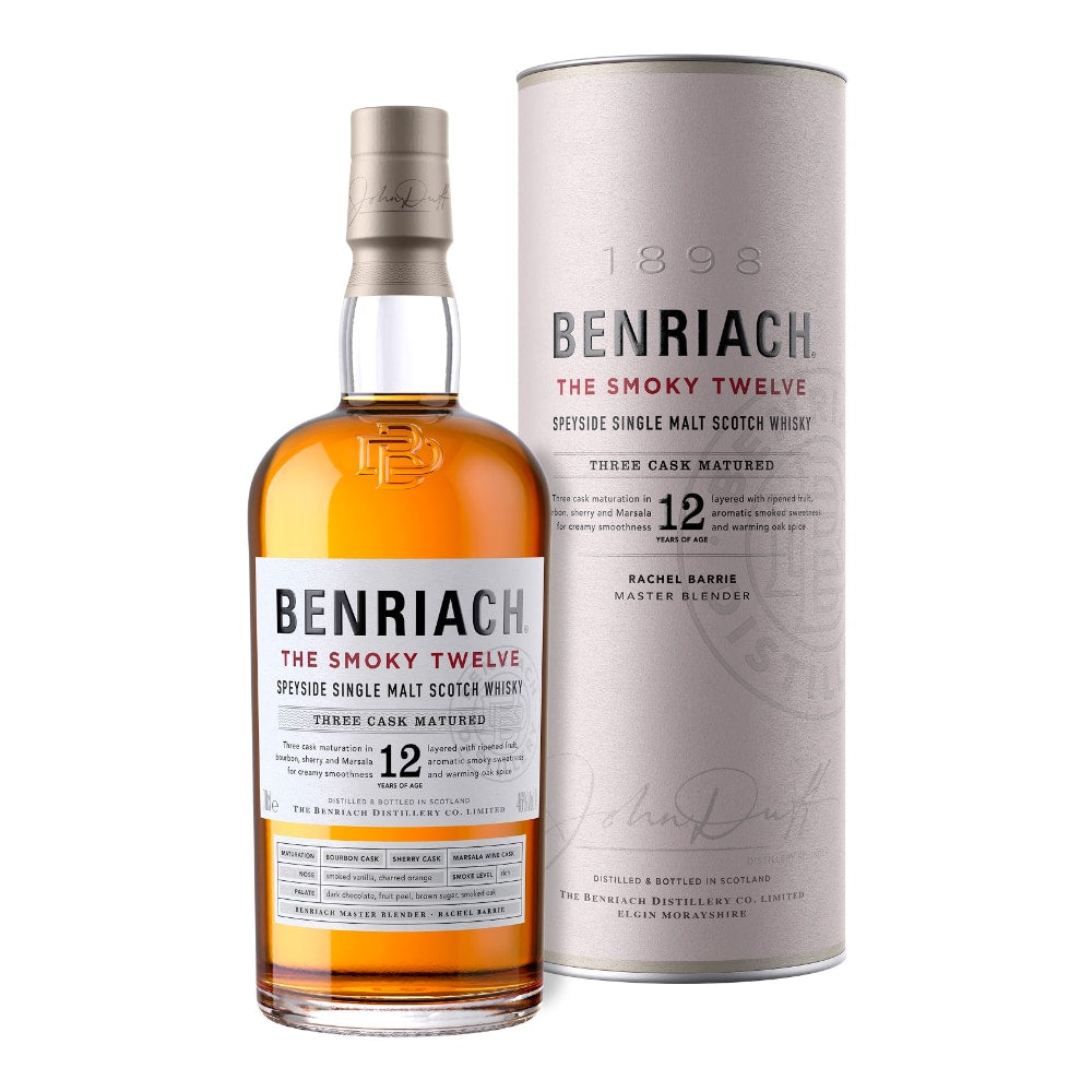 BENRIACH SCOTCH SINGLE MALT SMOKEY SPEYSIDE 12YR 750ML - Remedy Liquor