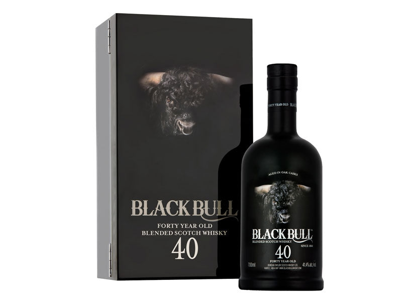 BLACK BULL SCOTCH BLENDED BY DUNCAN TAYLOR 95.2PF 40YR 750ML Spirits