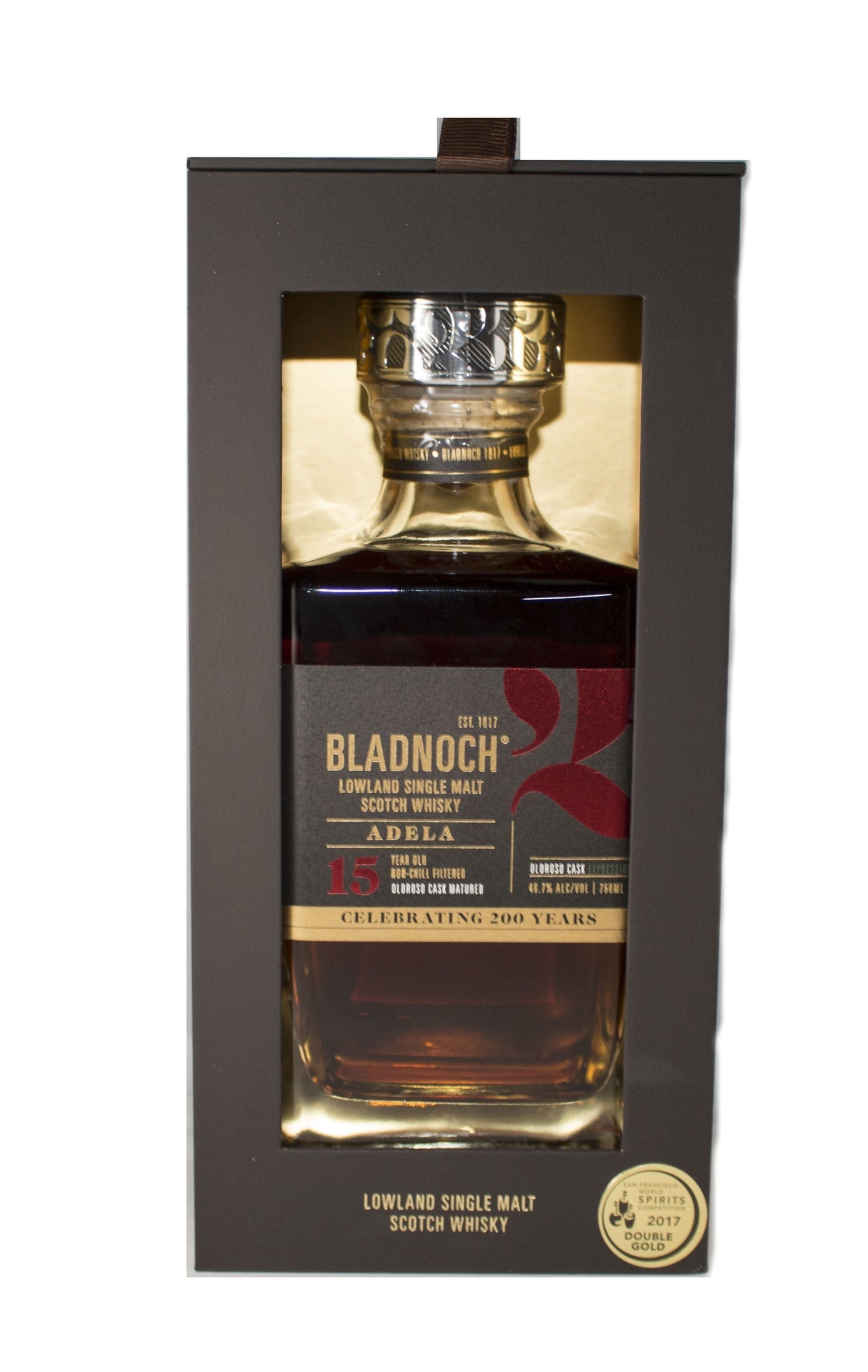 BLADNOCH ADELA SCOTCH SINGLE MALT LOWLAND 93.4PF 15YR 750ML Spirits
