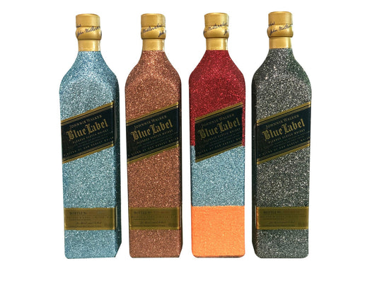 JOHNNIE WALKER SCOTCH BLUE LABEL W/ GLITTER DESIGN 750ML