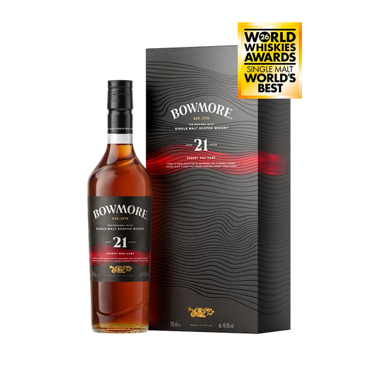 BOWMORE SCOTCH SINGLE MALT SHERRY OAK CASK 21YR 700ML