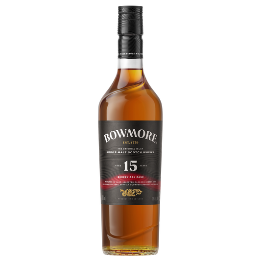 BOWMORE SCOTCH SINGLE MALT SHERRY OAK CASK 15YR 700ML LIQ