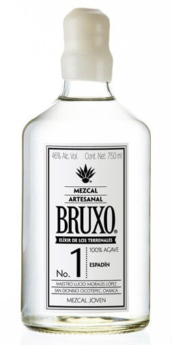 BRUXO MEZCAL ARTESANAL JOVEN ESPADIN NO 1 750ML