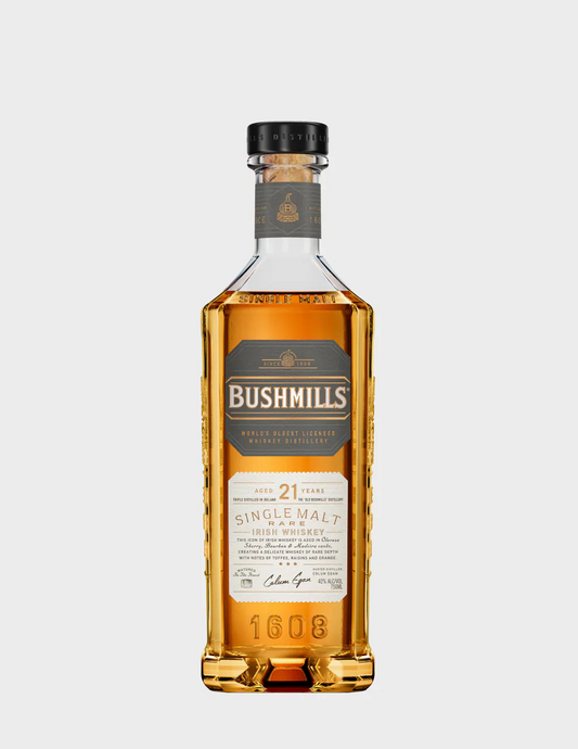 BUSHMILLS WHISKEY SINGLE MALT RARE IRISH 21YR 750ML Spirits