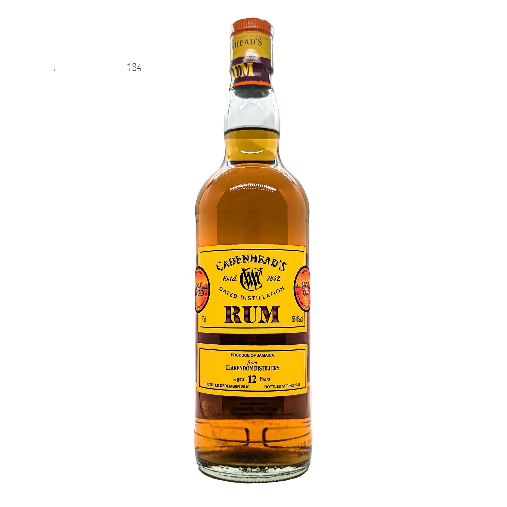 CADENHEADS RUM CLARENDON DISTILLERY JAMAICA 12YR 750ML LIQ