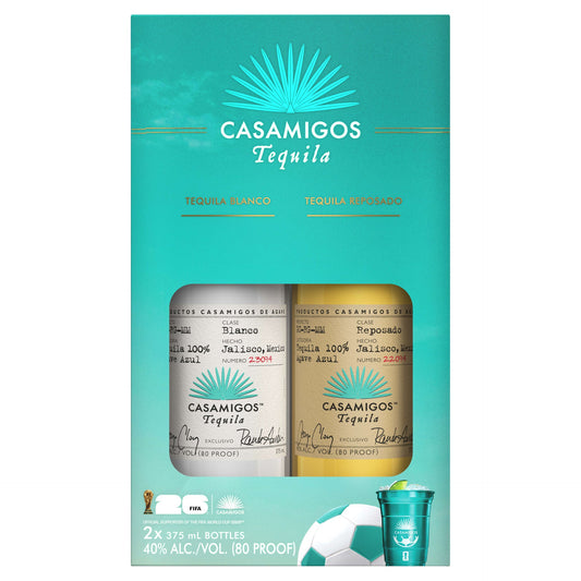 CASAMIGOS TEQUILA REPOSADO AND BLANCO FIFA PACK 2X375ML LIQ