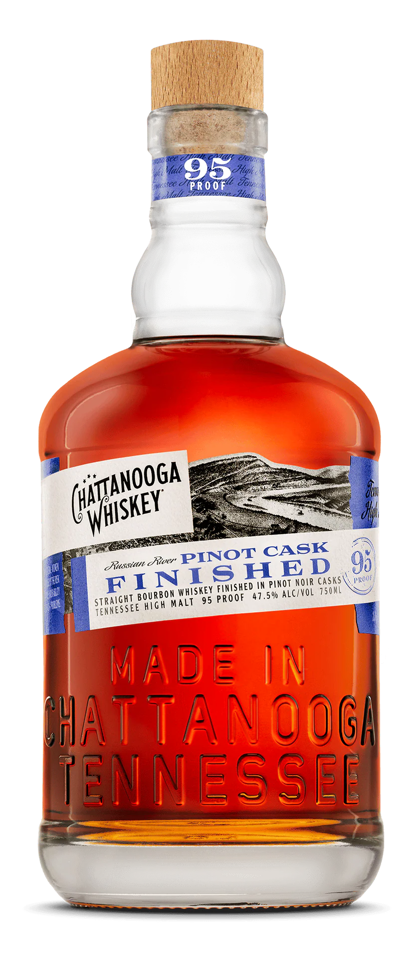 CHATTANOOGA BOURBON STRAIGHT HIGH MALT FINISHED IN PINOT NOIR CASKS TENNESSEE 750ML LIQ