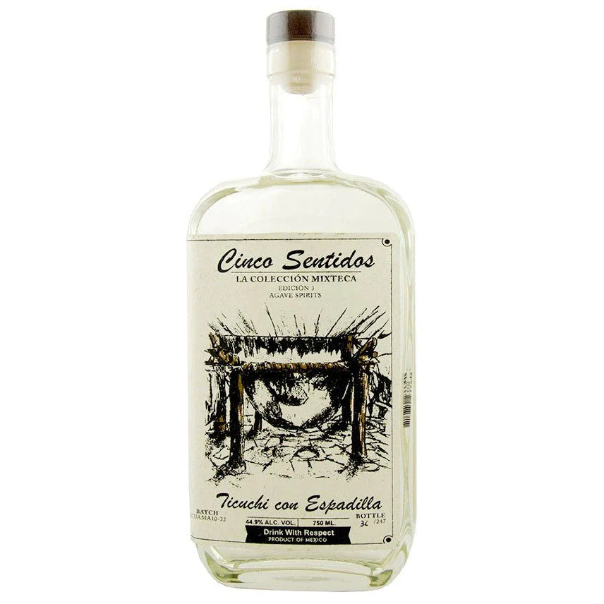 CINCO SENTIDOS MEZCAL TICUCHI CON ESPADILLA MEXICO 750ML