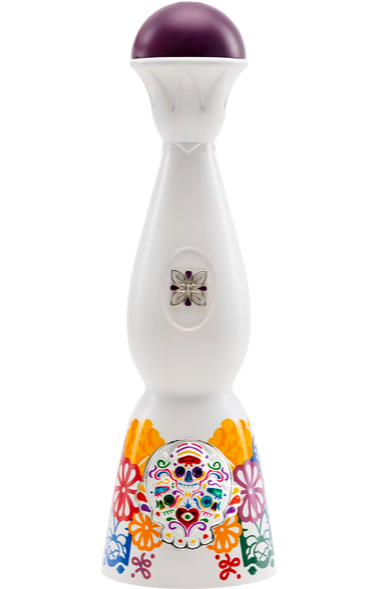 Clase Azul Dia de los Muertos Limited Edition 1L bottle, intricately hand-painted with vibrant Day of the Dead motifs, displayed against a neutral background.